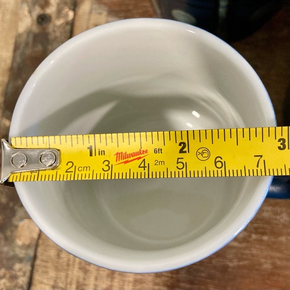 4 MCM Blue Dot Mugs Coffee Cups Geometric New Old Stock Japan Kasuga Ware - Picture 15 of 16